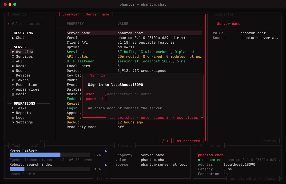 The console's sign-in form